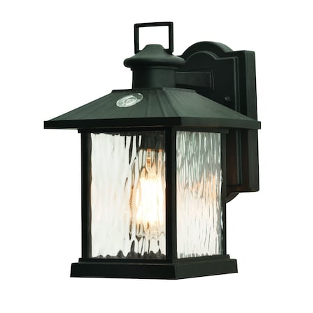 Lennon - 1-Light 12 Outdoor Wall Sconce - Black Finish - Clear Glass